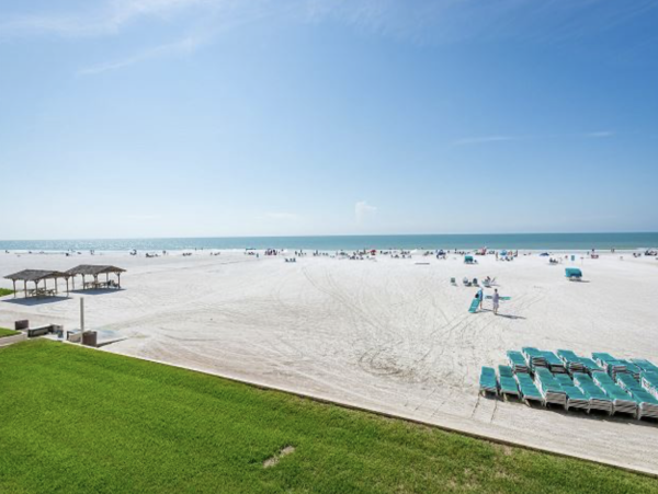 Views of the gulf from the bedroom and living room